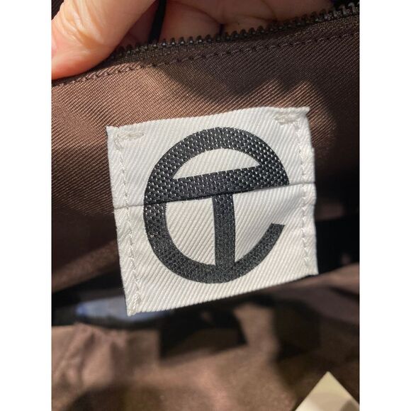 Telfar Shopping Tote Monogram Jacquard with Faux Leather Large Brown - Picture 6 of 6